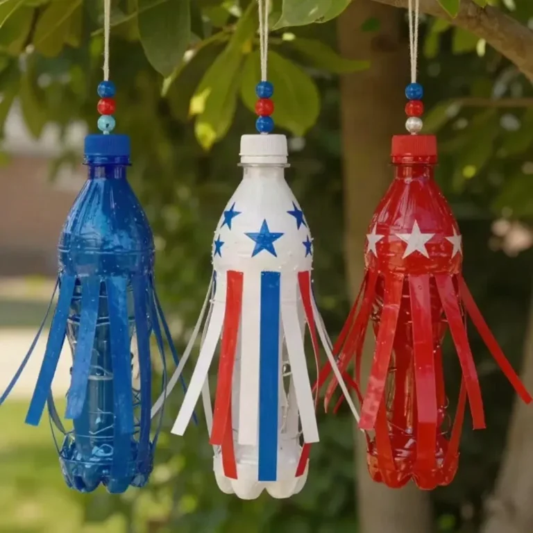 Colorful 4th of July Plastic Bottle Spinners for festive celebrations