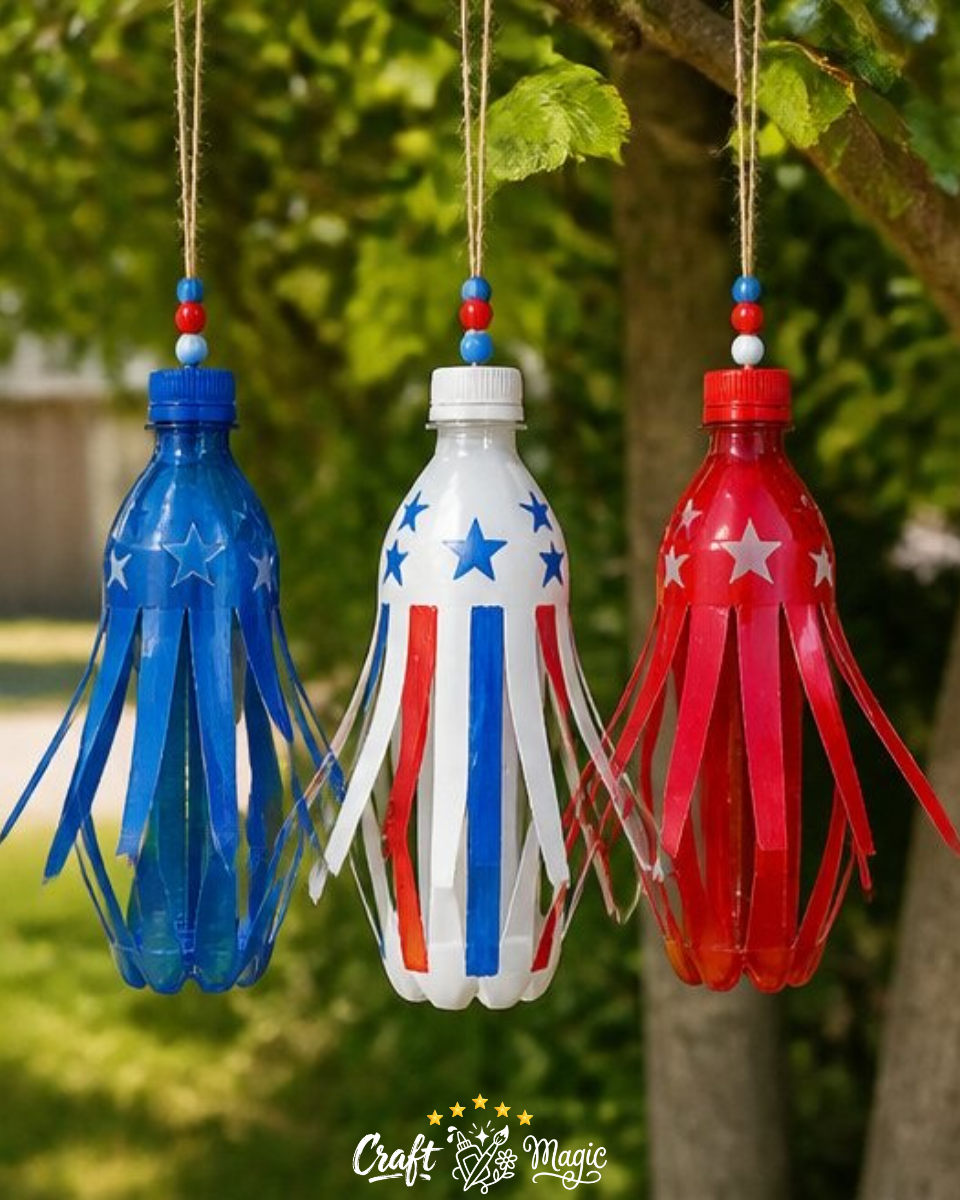 4th of July Plastic Bottle Spinners