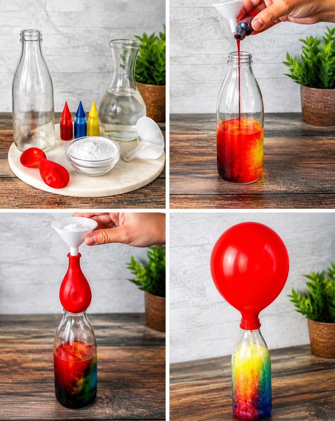 Balloon Self-Inflating Rainbow Experiment