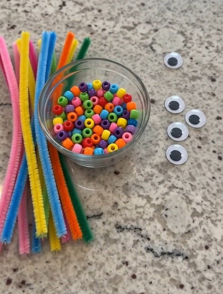 Beaded Pipe Cleaner Snail Craft