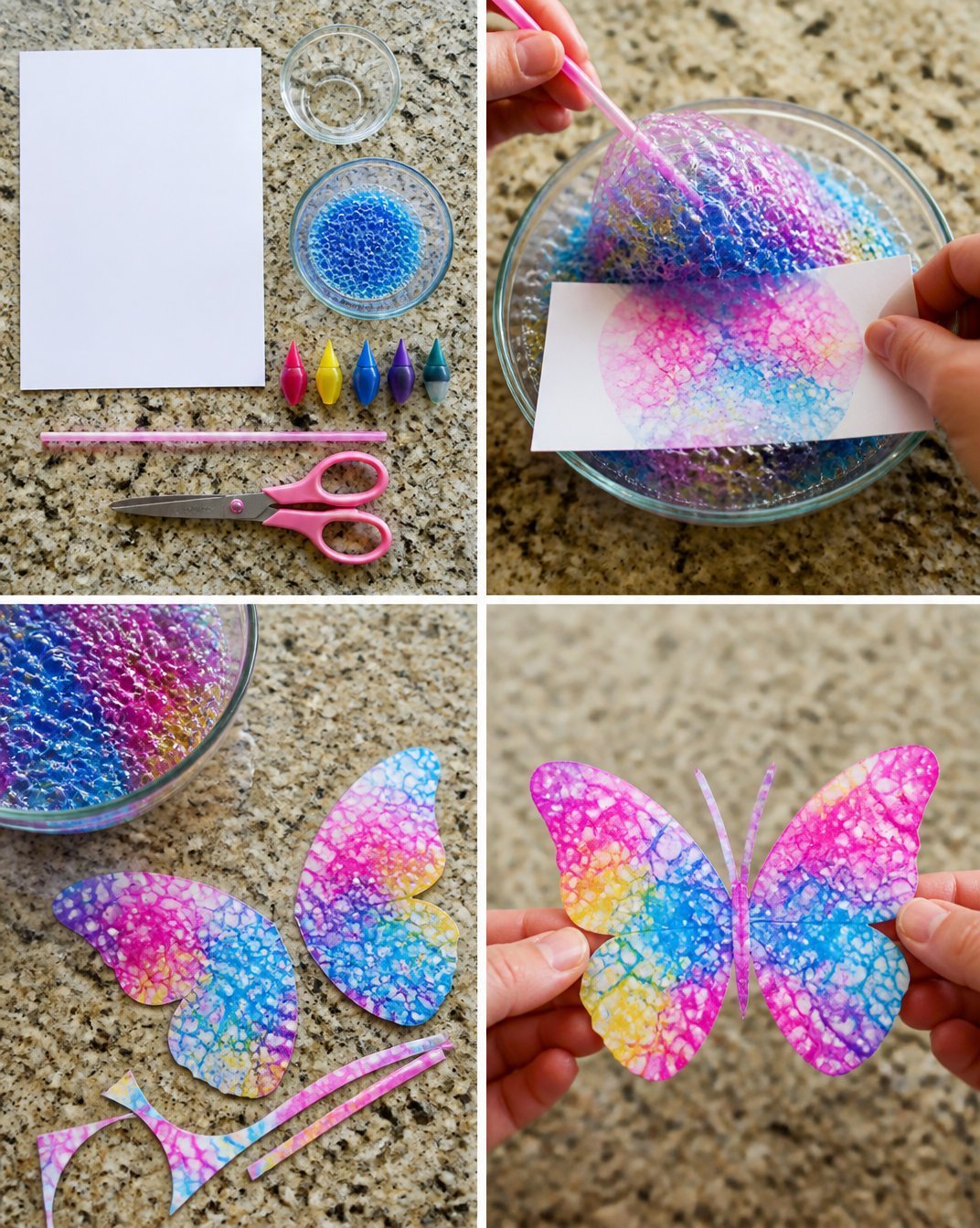 Bubble Print Transforms Butterfly Wings: Colorful Wing Art