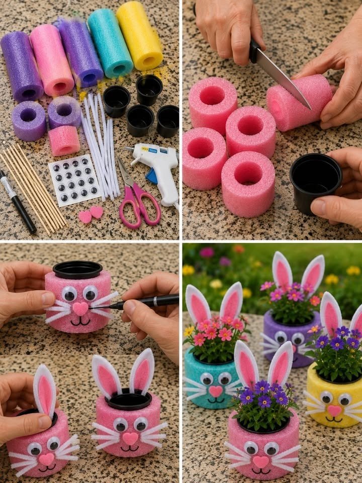 Bunny Flower Pot Covers