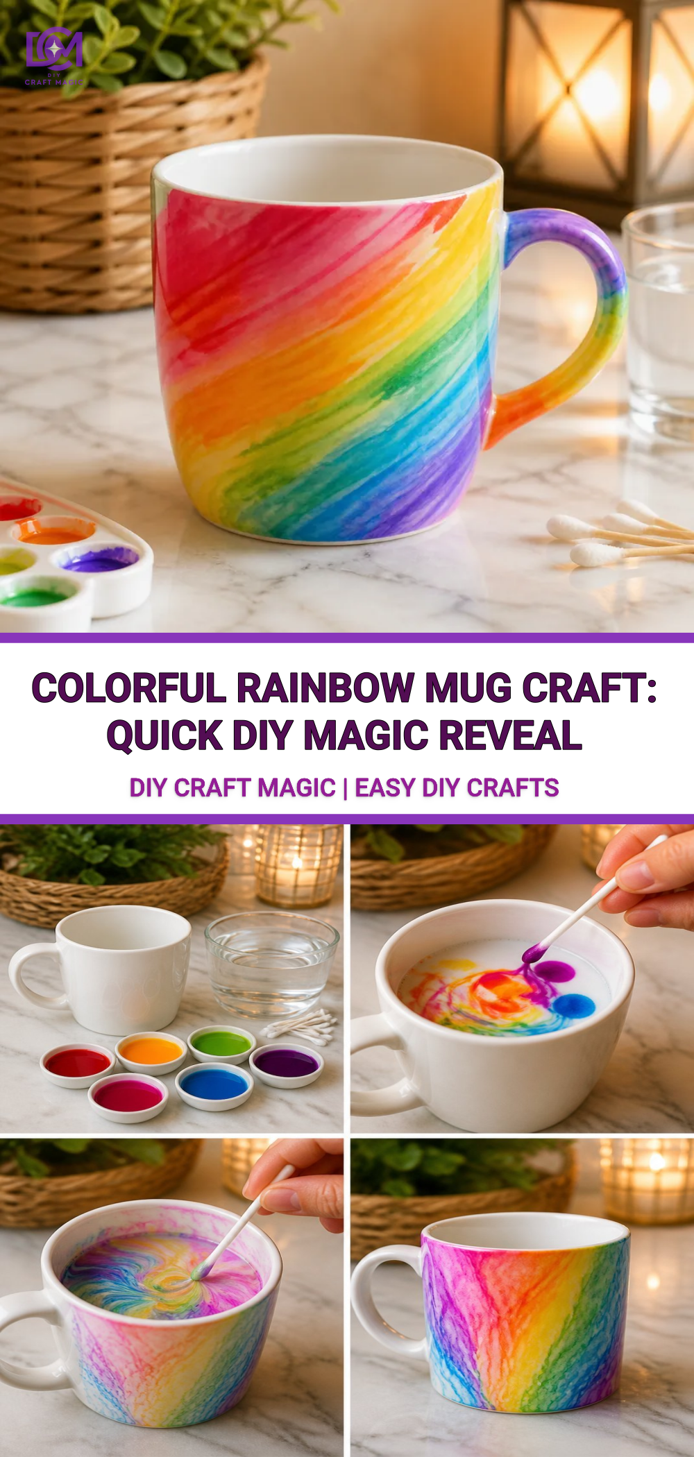Colorful Rainbow Mug Craft: Quick DIY Magic Reveal