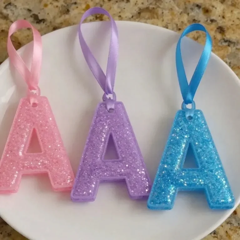 Crystal Initial Ornament - Sparkling Personalized Letter Keepsake