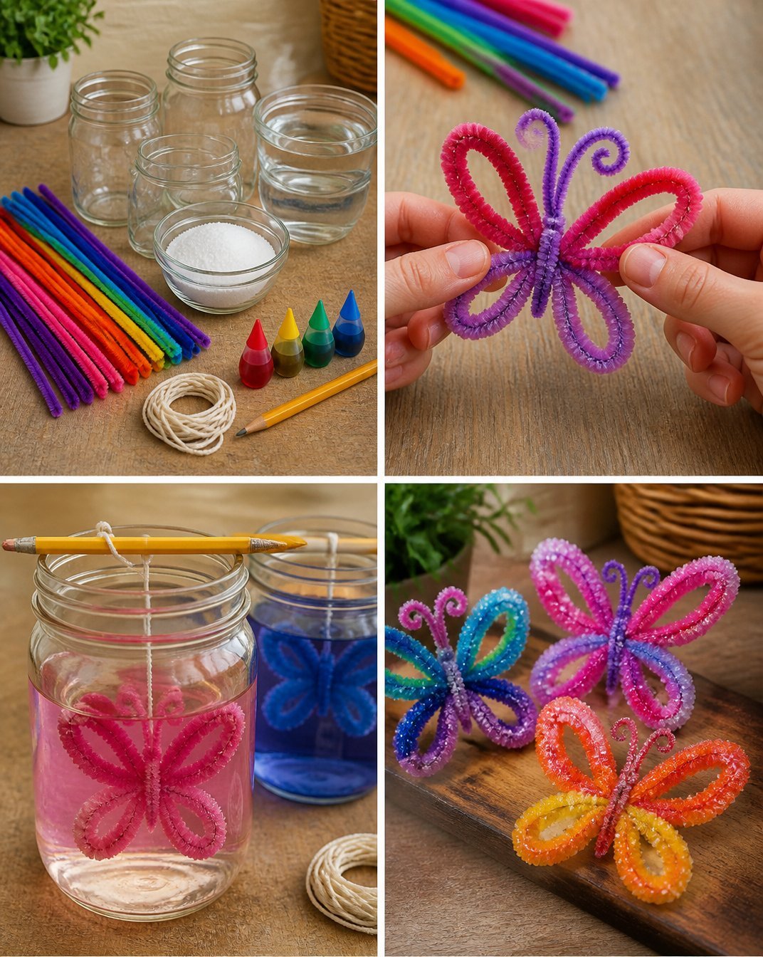 Crystal Pipe Cleaner Butterflies