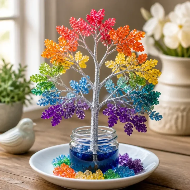 Crystal Rainbow Love Tree symbolizing harmony and love.