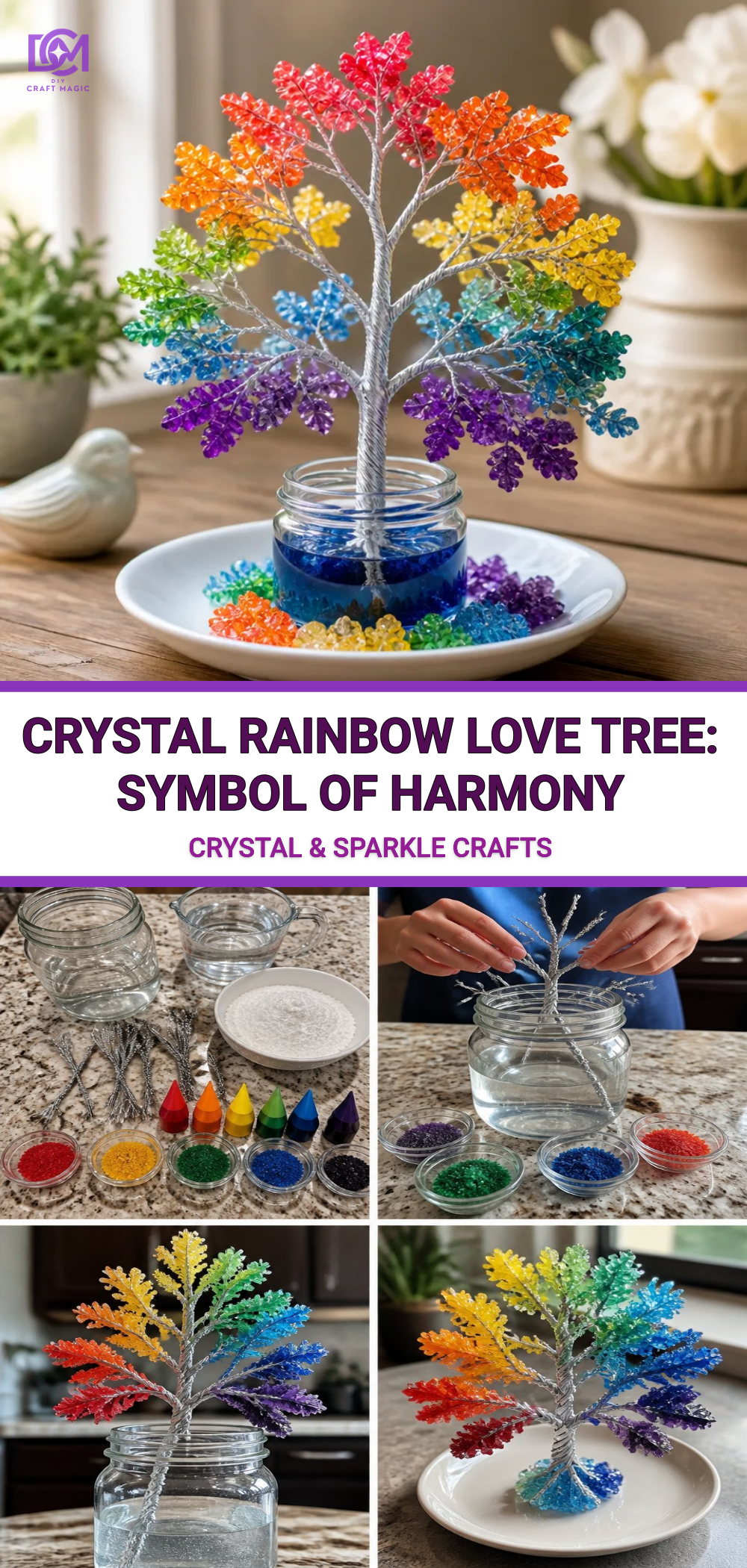 Crystal Rainbow Love Tree: Symbol of Harmony