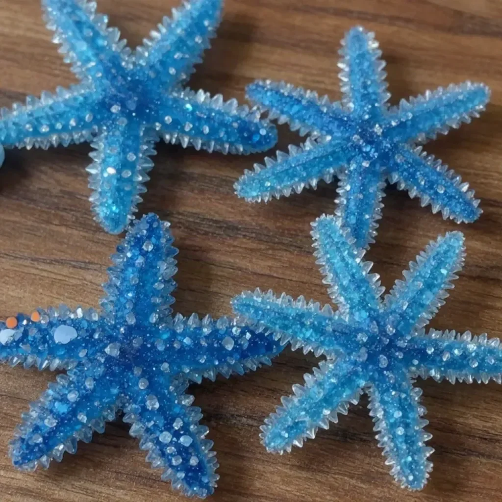 DIY crystal starfish geodes for coastal home decor