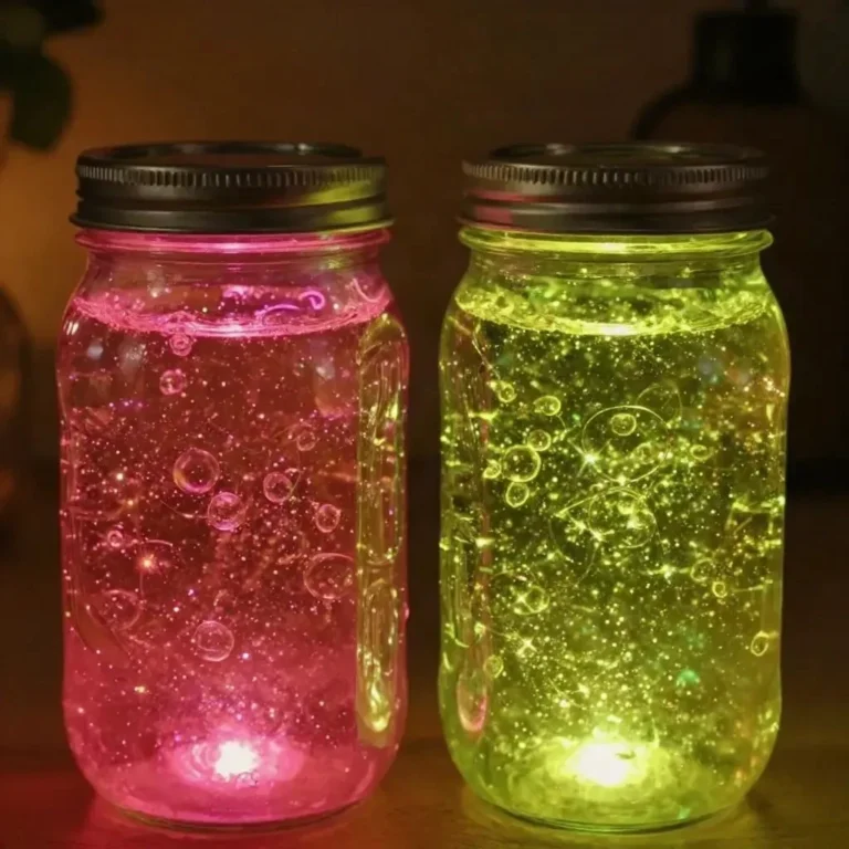 Colorful DIY glowing bubble lamps for home decor with LED lights.
