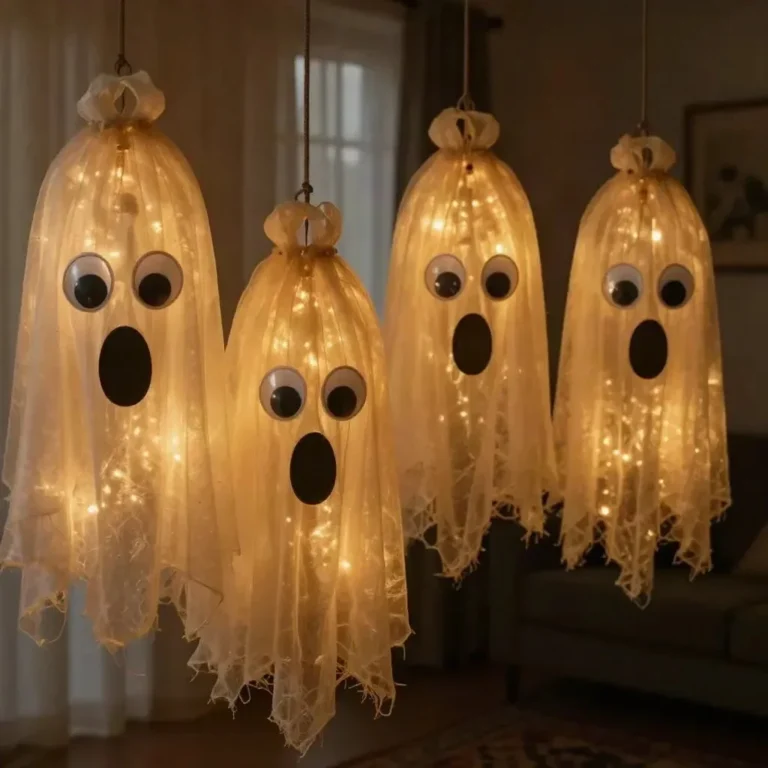 DIY spooky glass bottle lanterns for Halloween decoration