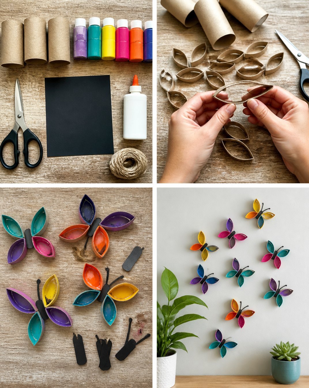 Toilet Paper Roll Butterfly Wall Décor