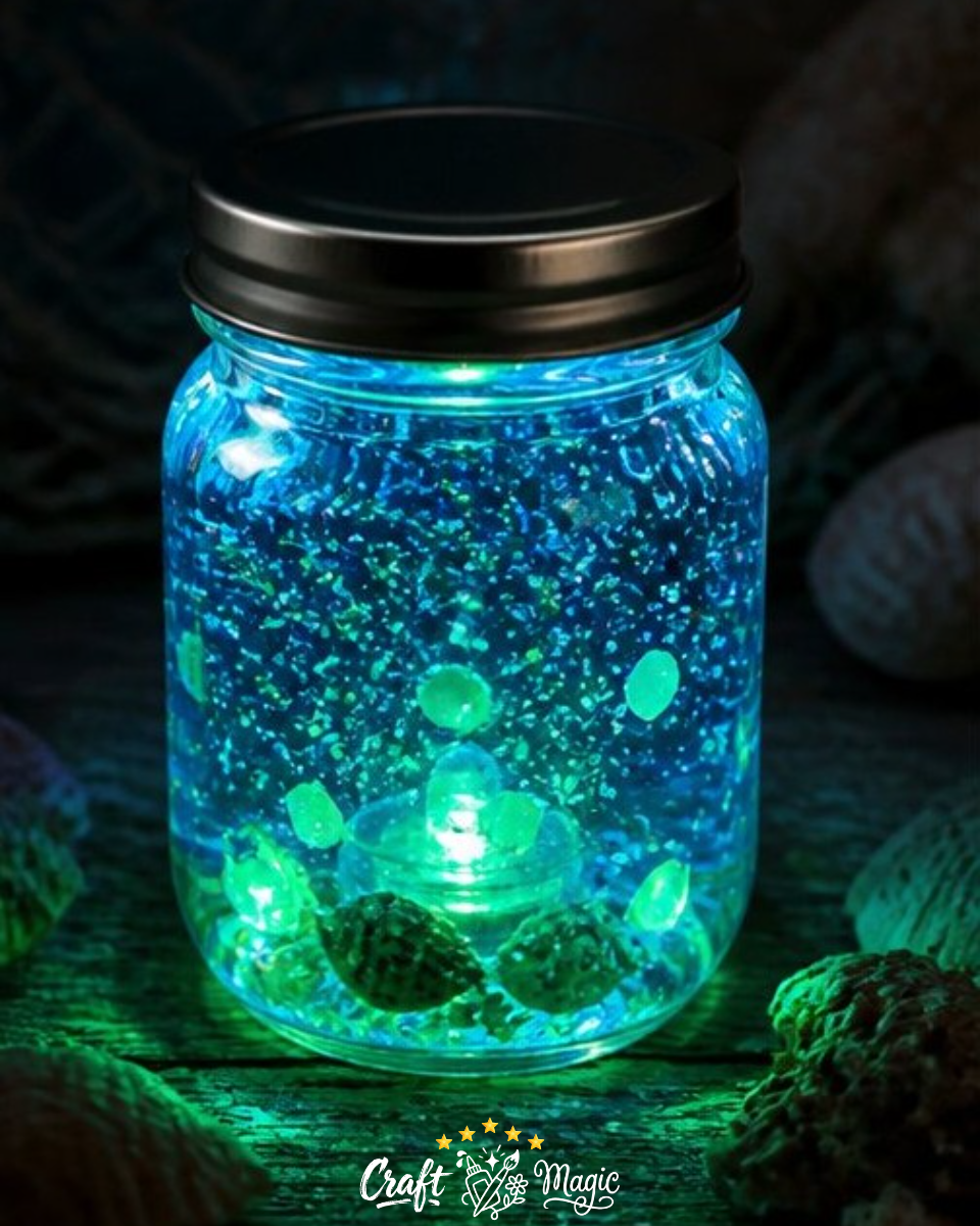 Glow-In-The-Dark Mermaid Jar DIY Craft for Kids