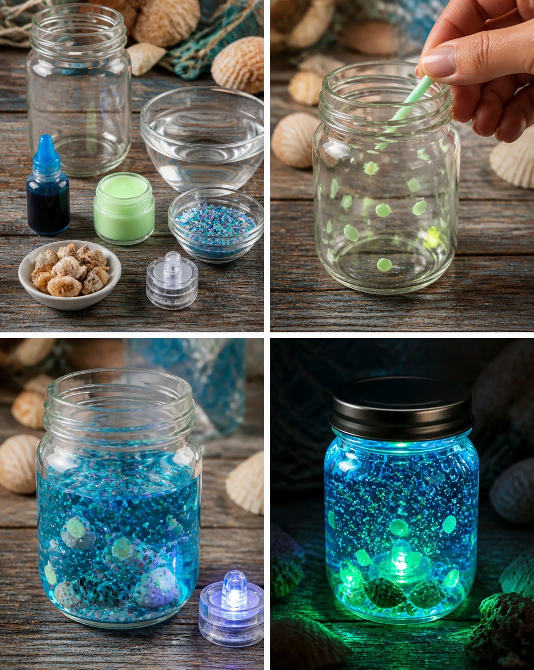 Glow-in-the-Dark Mermaid Jar