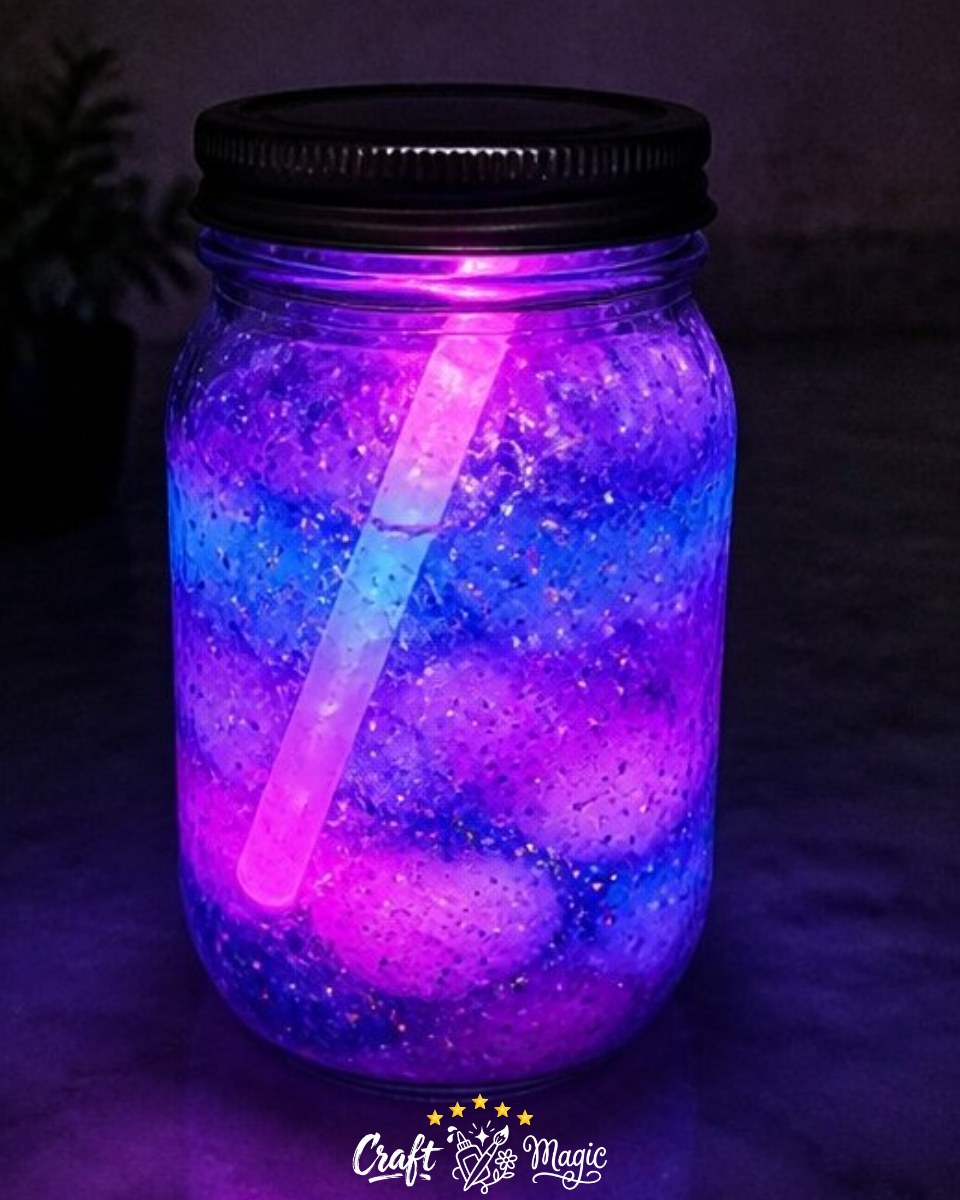 Glowing Galaxy Jar Easy DIY Space-Inspired Night Light