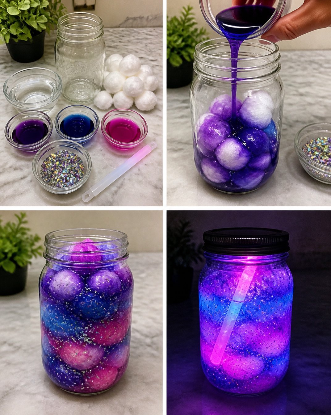 Glowing Galaxy Jar