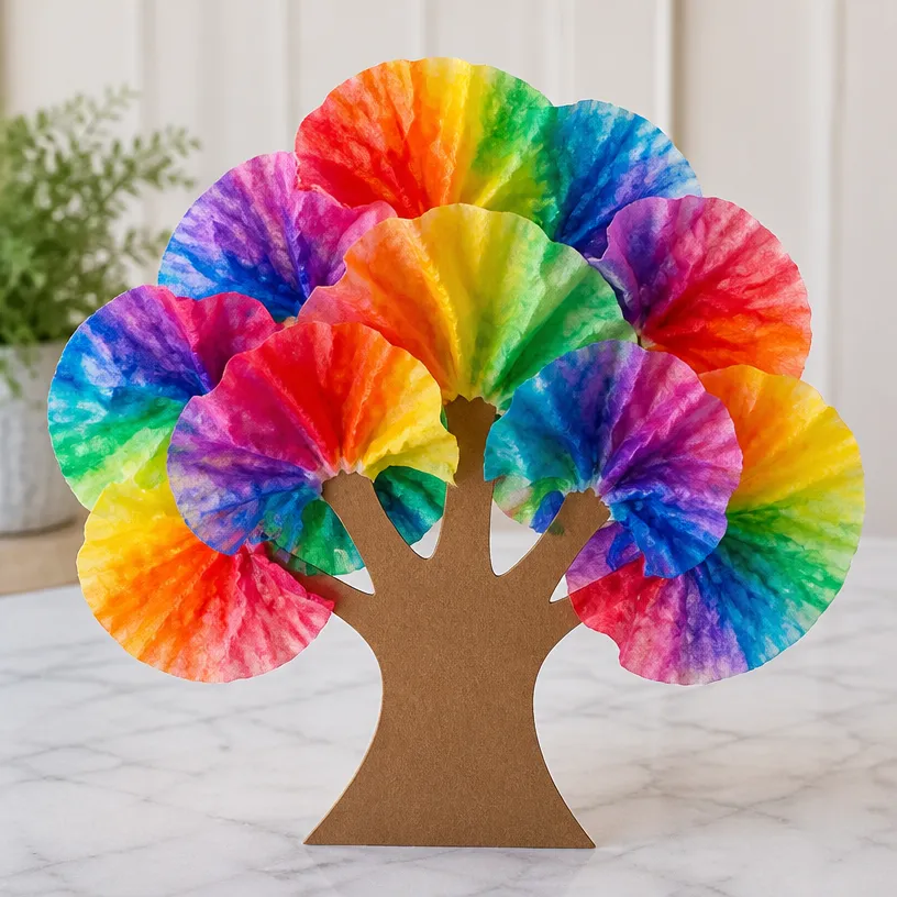 Magical Colour Tree: A Vibrant Rainbow of Leaves