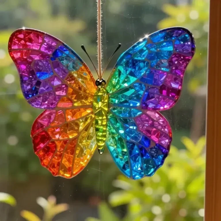 Melted bead butterfly suncatcher DIY tutorial step-by-step guide