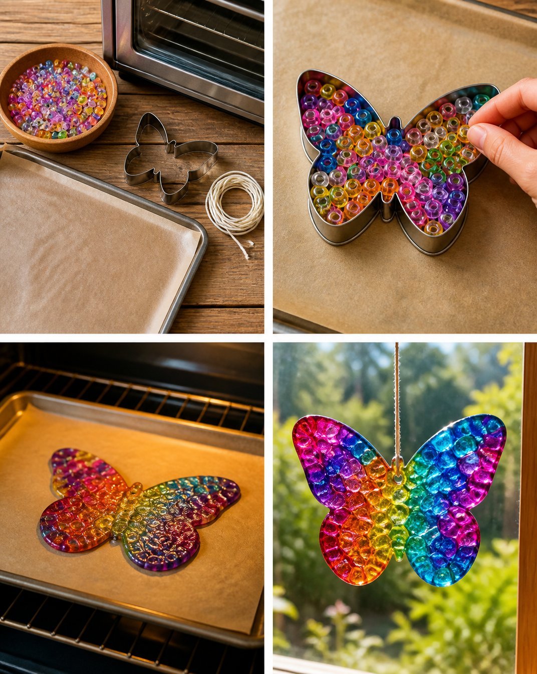 Melted Bead Butterfly Suncatcher