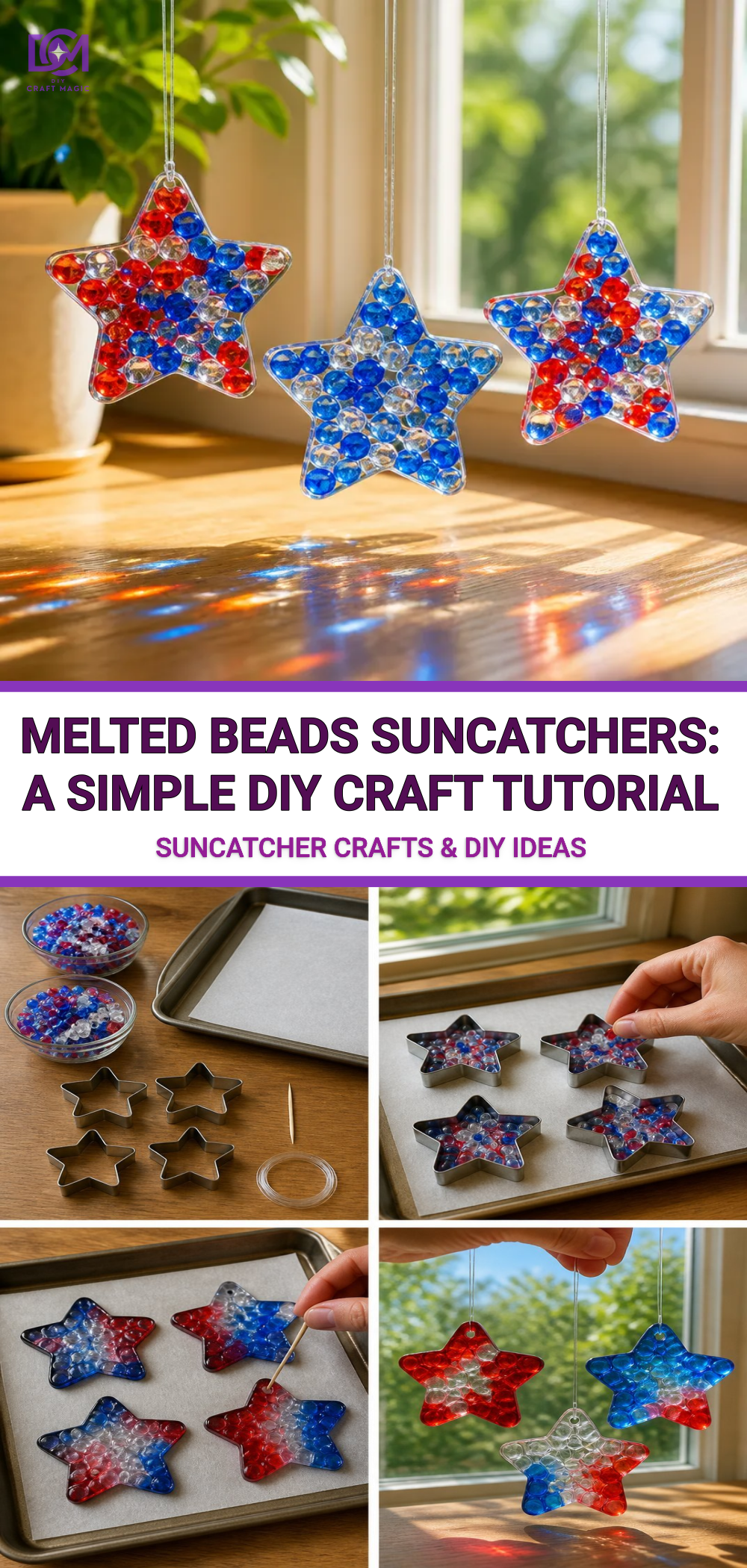 Melted Beads Suncatchers: A Simple DIY Craft Tutorial