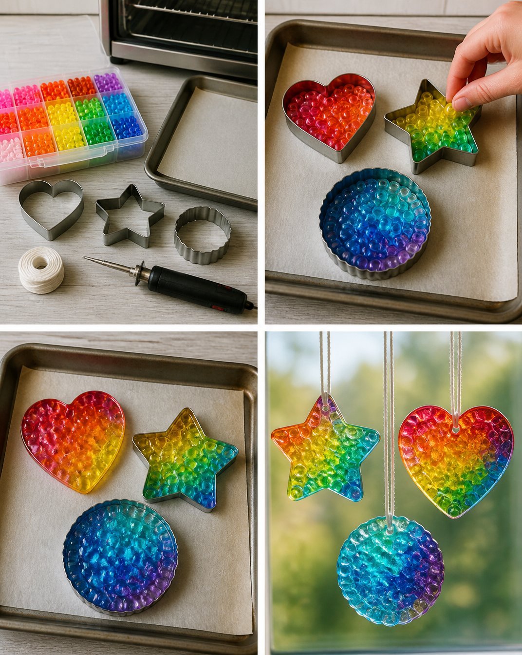 Melted Rainbow Suncatchers