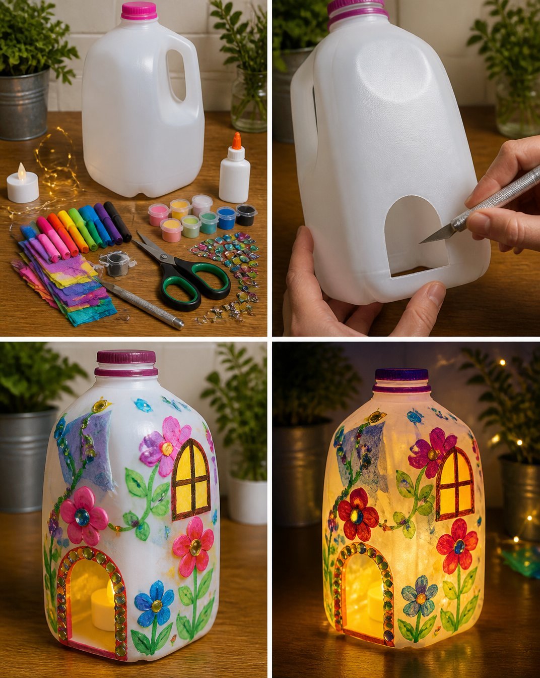 Milk Jug Fairy Lanterns