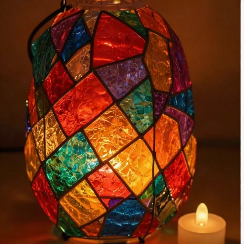 Milk Jug Stained-Glass Lanterns