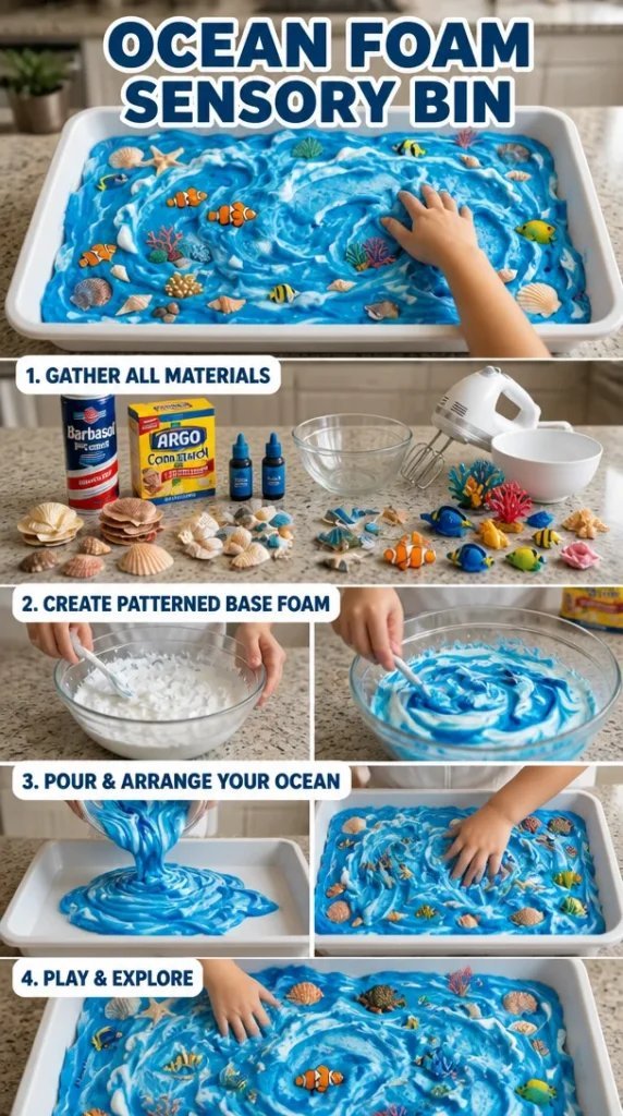 Ocean Foam Sensory Bin