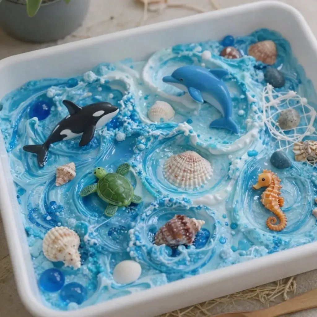 Ocean Foam Sensory Bin