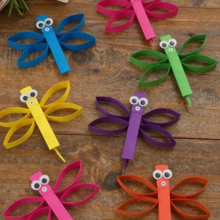 DIY paper roll dragonfly wall decor for a unique home accent