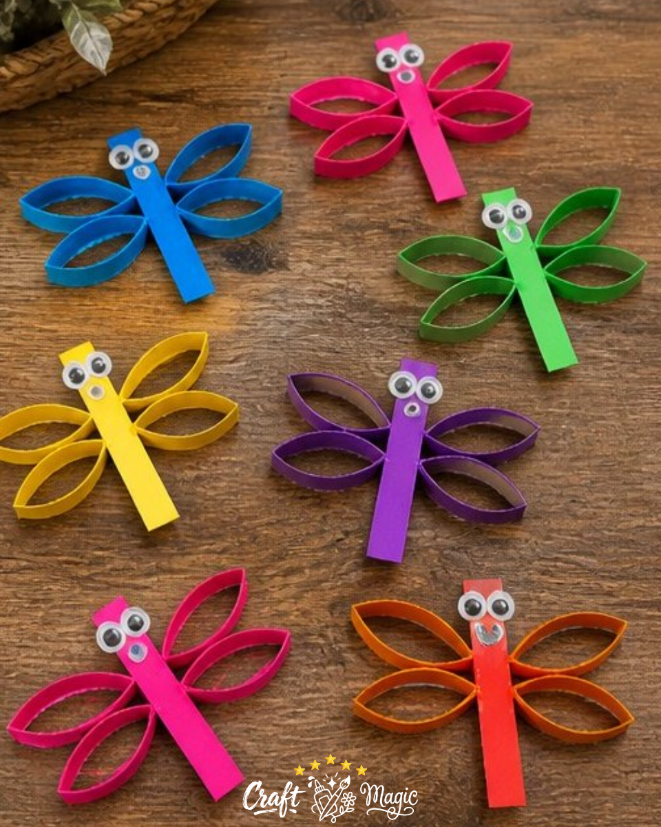 Paper Roll Dragonfly Wall Decor Easy DIY
