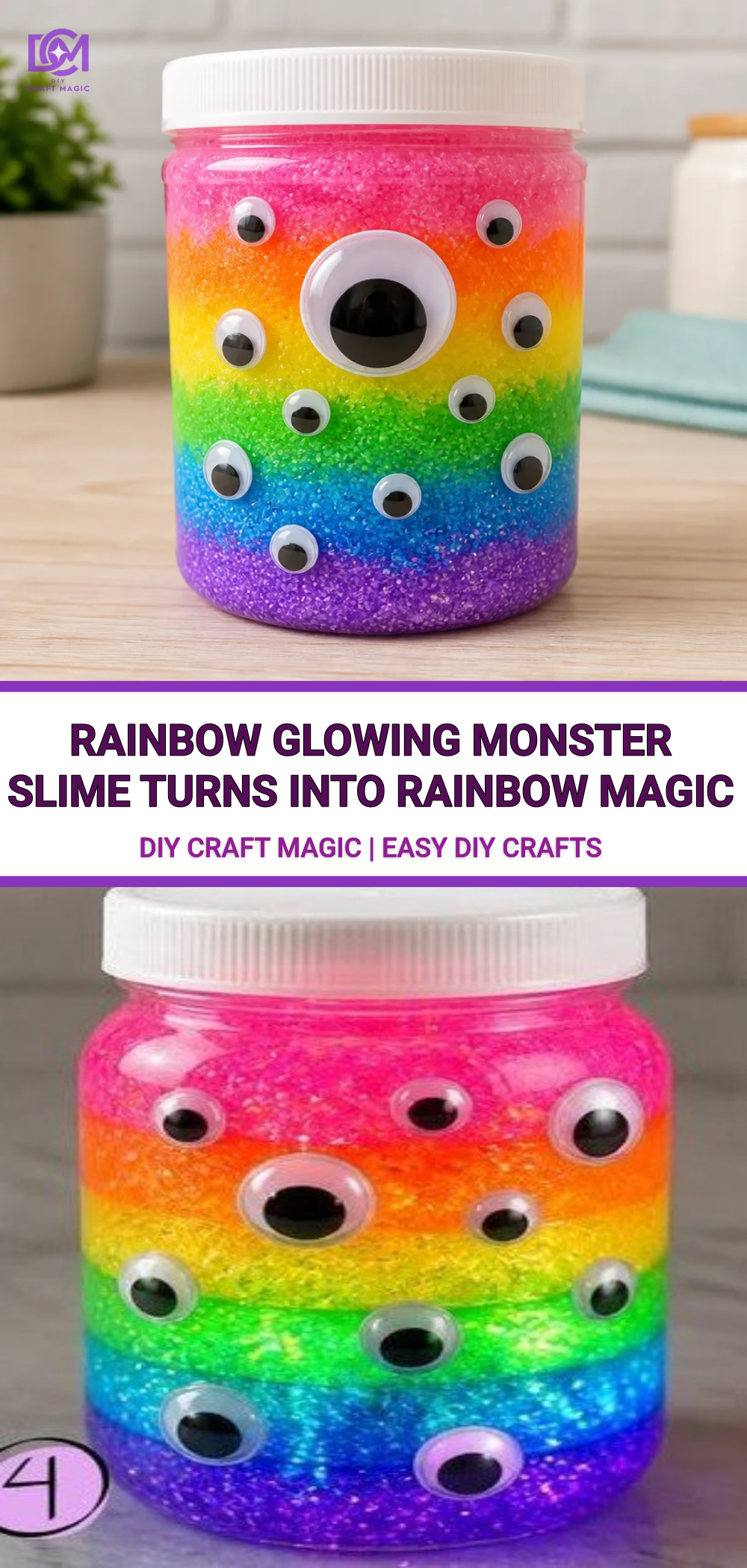 Rainbow Glowing Monster Slime Turns Into Rainbow Magic