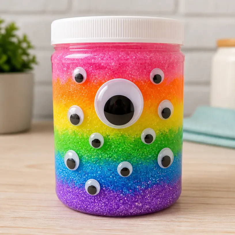 Rainbow Glowing Monster Slime Turns Into Rainbow Magic