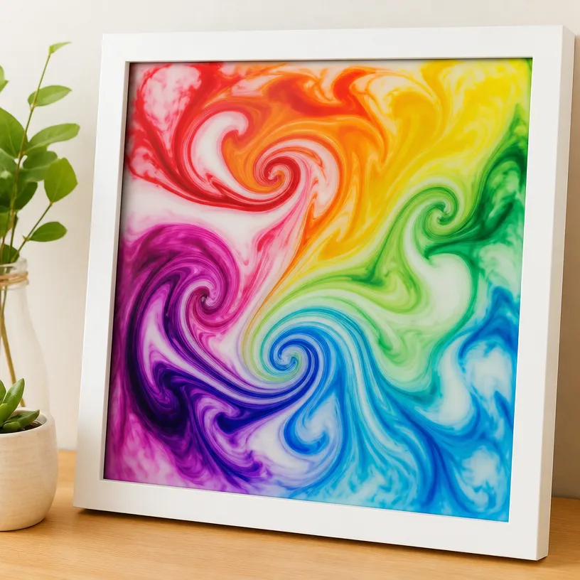 Rainbow Milk Art Print - Vibrant Colorful Wall Decor