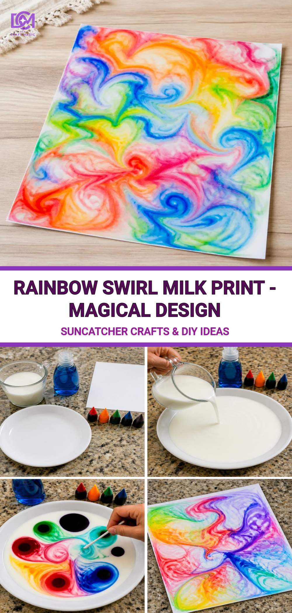 Rainbow Swirl Milk Print - Magical Design