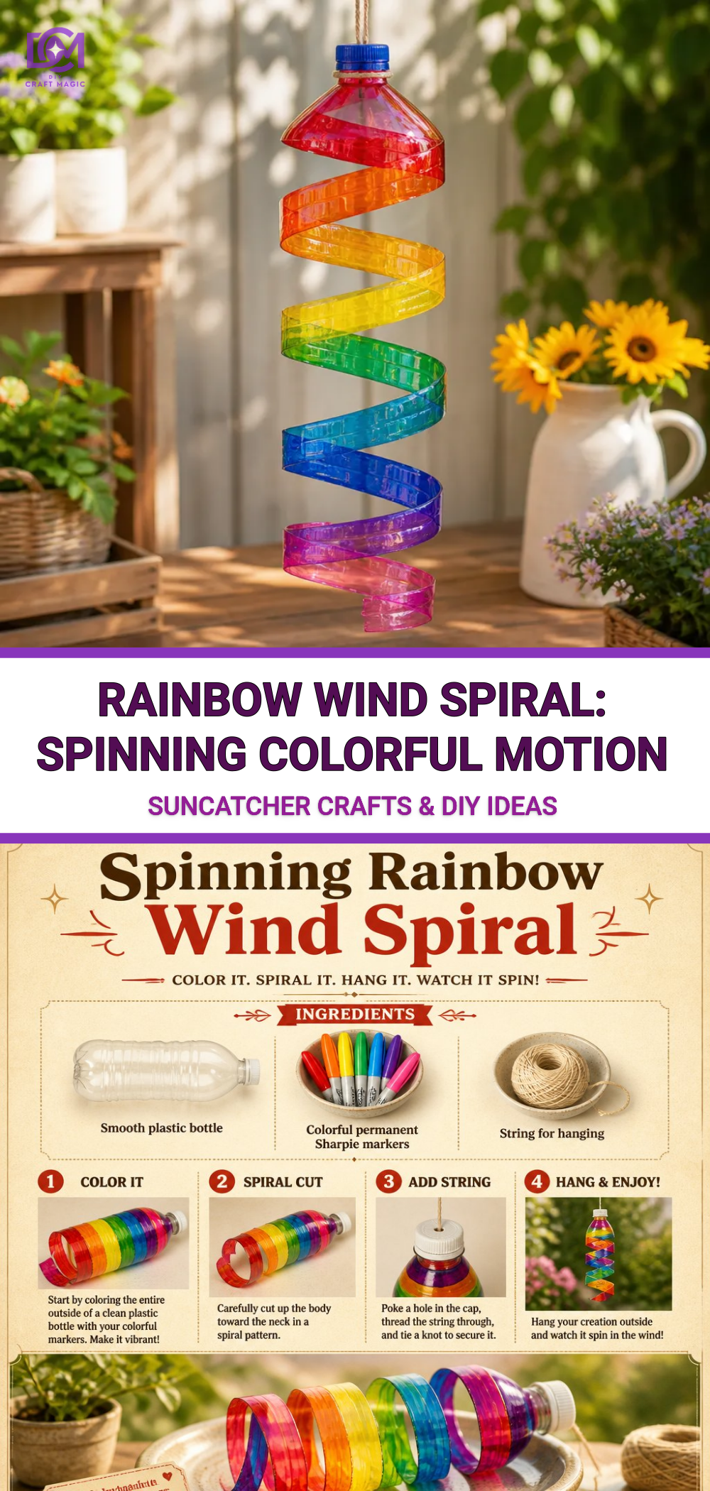 Rainbow Wind Spiral: Spinning Colorful Motion