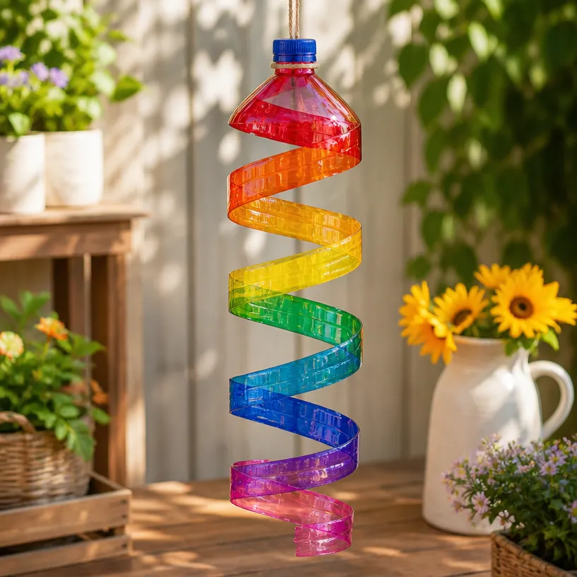 Rainbow Wind Spiral: Spinning Colorful Motion