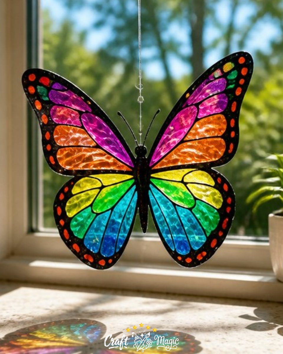 Recycled Bottle Butterfly Suncatcher DIY