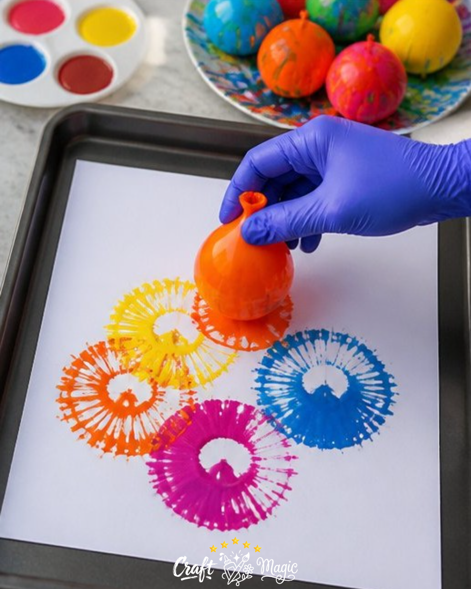 Water Balloon Pinwheel Painting DIY for Kids