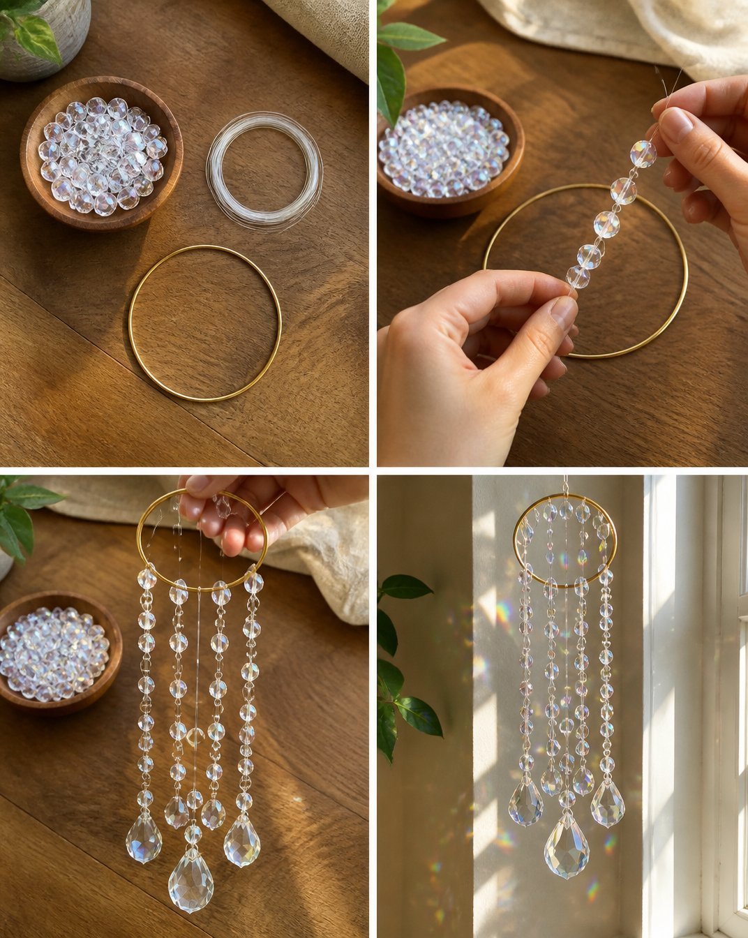 Crystal Glass Hanging Suncatcher for Window Decor