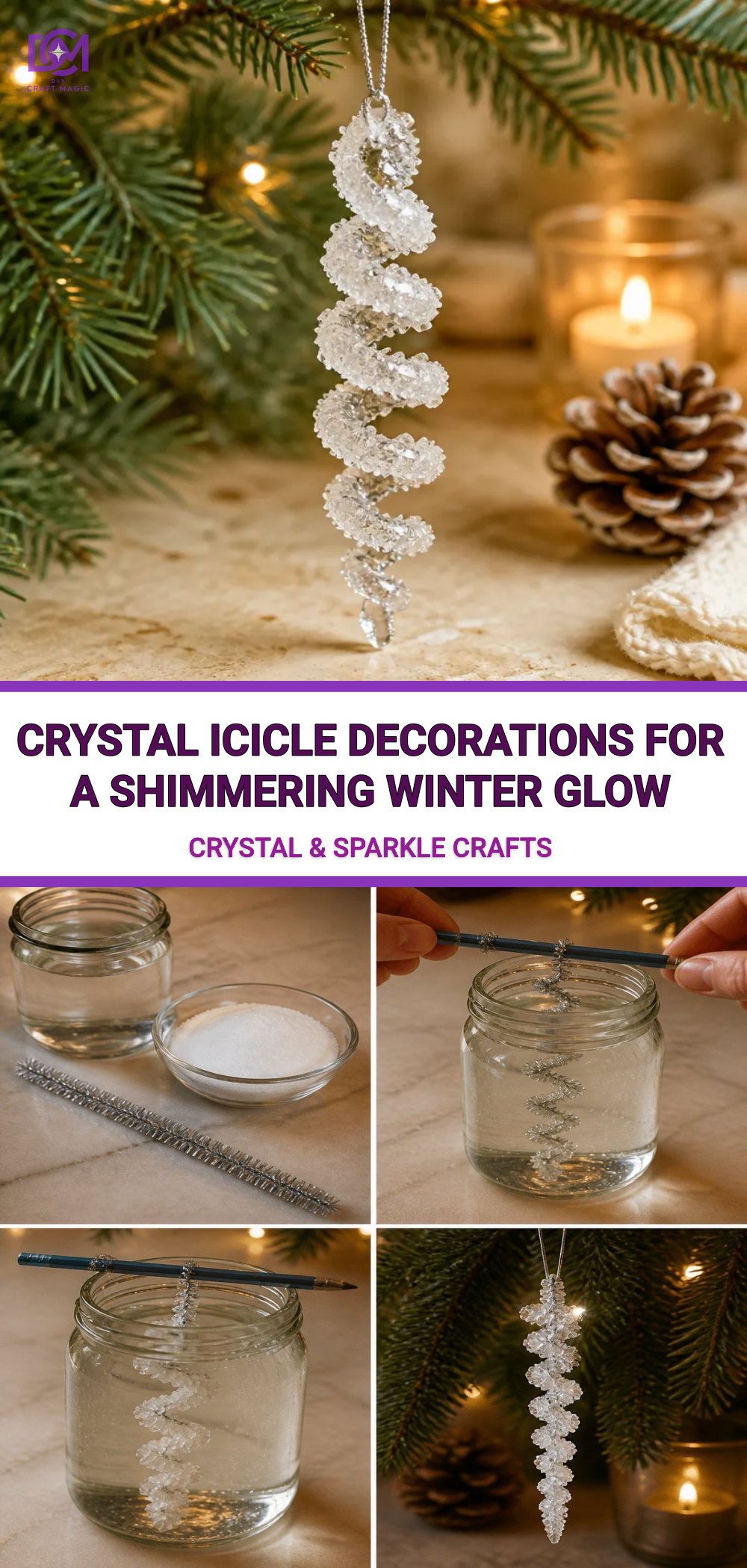 Crystal Icicle Decorations for a Shimmering Winter Glow