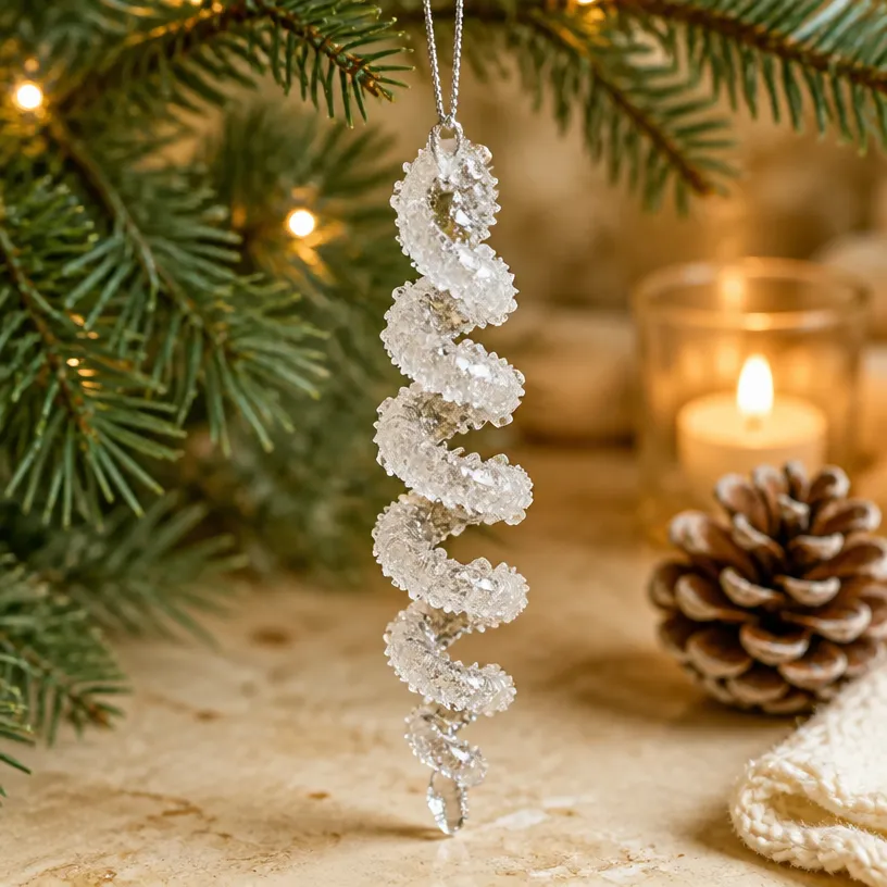 Crystal Icicle Decorations for a Shimmering Winter Glow