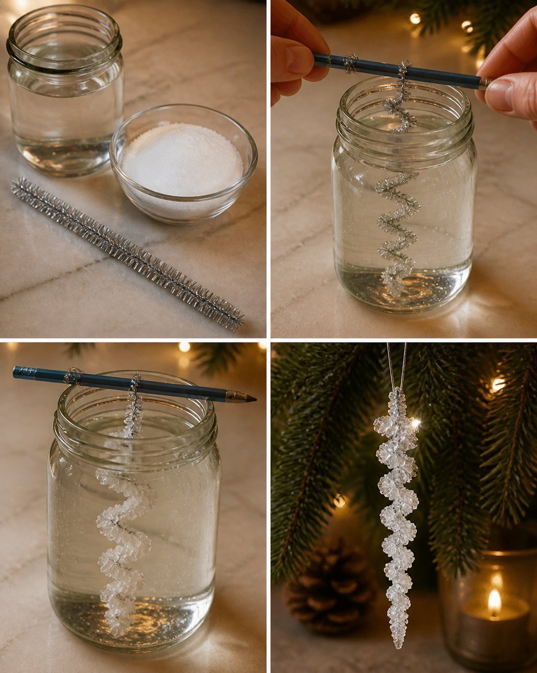 Crystal Icicle Decorations for a Shimmering Winter Glow