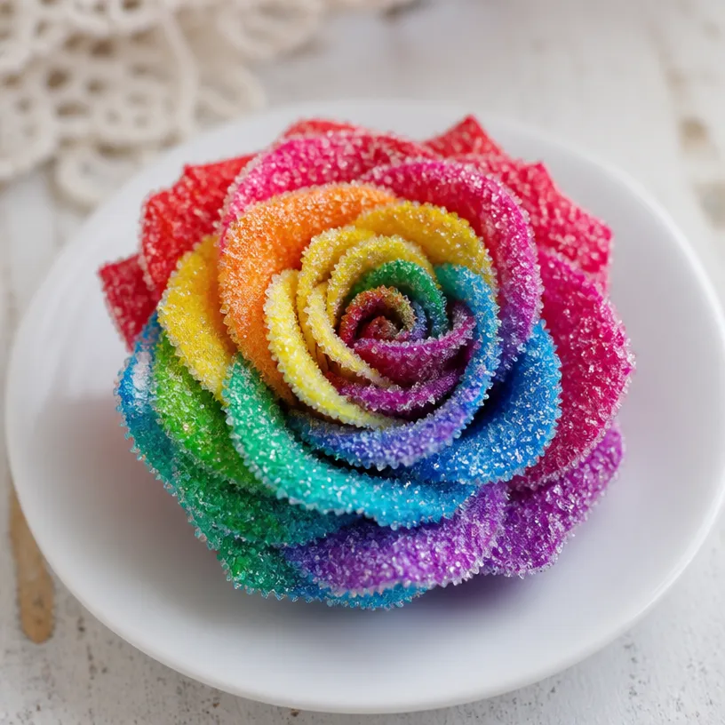 Crystal Rainbow Wedding Rose - Dazzling Crystal Floral for Weddings