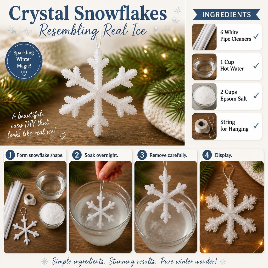 ❄️ Crystal Snowflakes That Look Like Real Ice