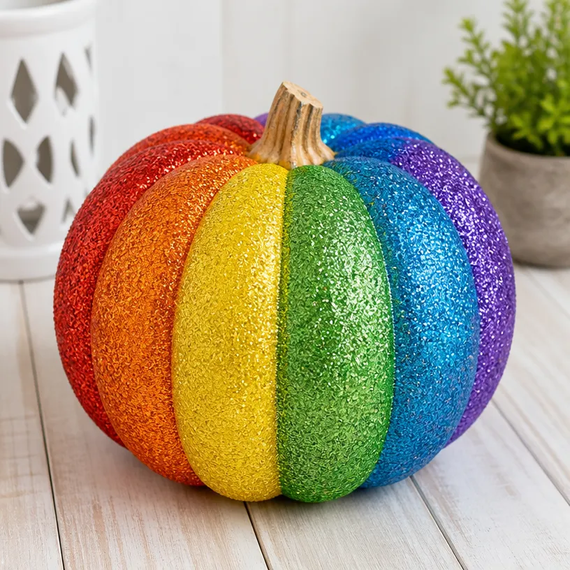Dazzling Rainbow Pumpkin Decor Ideas