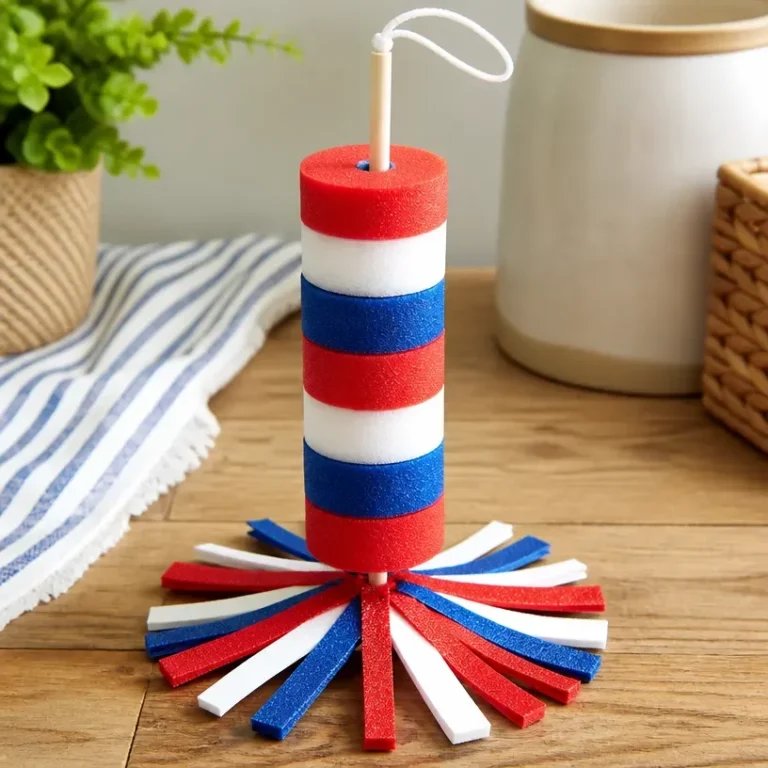 DIY firecracker pool noodle spinner summer water toy for kids
