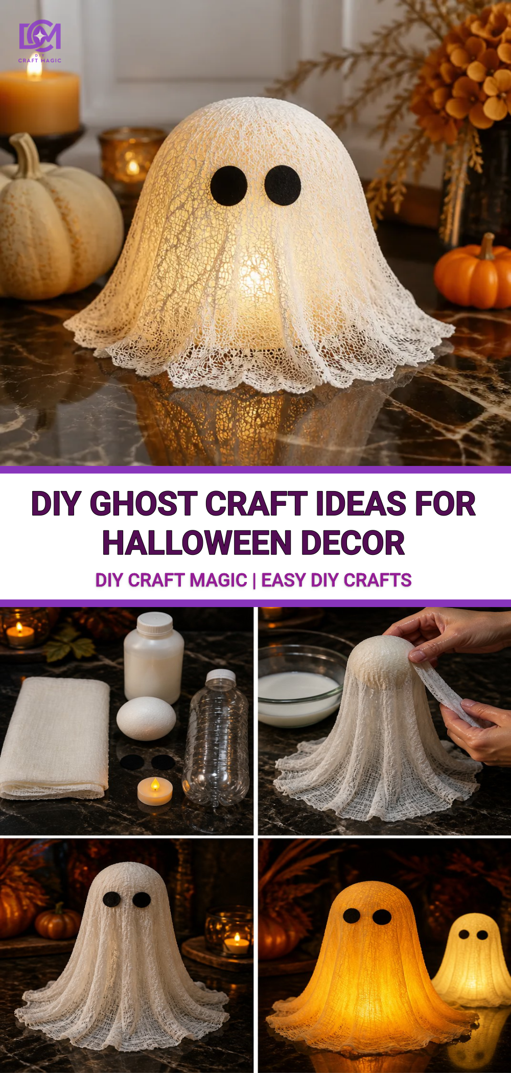 DIY Ghost Craft Ideas for Halloween Decor