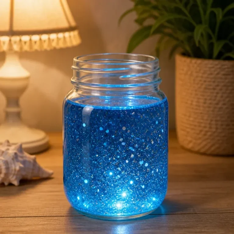 DIY glowing ocean jar tutorial for beautiful home decor