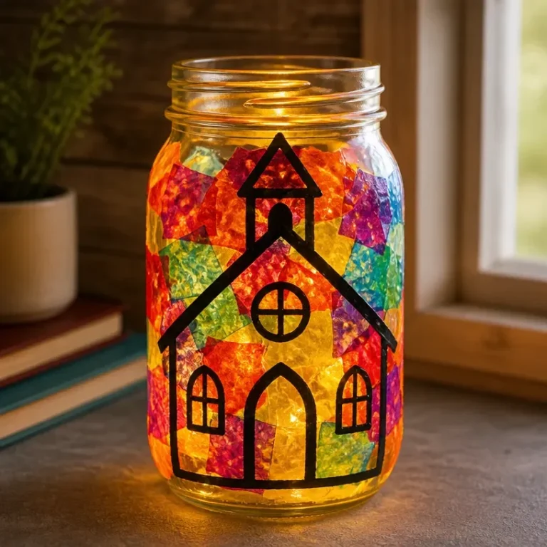 Holographic glowing lantern designed for schoolhouse decoration.