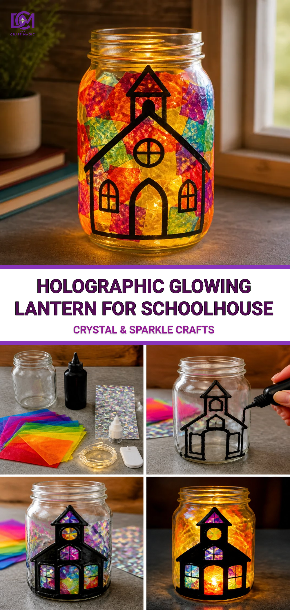 Holographic Glowing Lantern for Schoolhouse